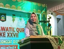 Suasana Acara Pembukaan Seleksi Tilawatil Qur’an ( STQ ) ke XXVII Tingkat Kecamatan Jonggat Cukup Meriah