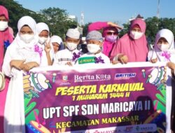 UPT SPF SDN Maricaya II Makassar Ikuti Kegiatan Karnaval 1 Muharam 1444 H di Lapangan Karebosi