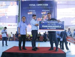 Tim PDAM Sapu Bersih Juara Turnamen Futsal HUT ke 98 PDAM Antar SKPD