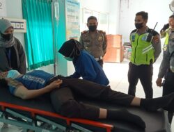 Ditabrak Pelajar Saat Gatur Lalin, Petugas Sat Lantas Polres KSB Alami Patah Tulang