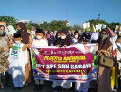 Siswa UPT SPF SDN Baraya 1 Makassar Ikuti Kegiatan Karnaval 1 Muharram 1444 H