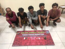 Diduga Miliki Shabu, Sat Resnarkoba Polres Sumbawa Barat Ringkus 5 Pemuda Di Sebuah Rumah Gubuk