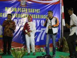 Meriahkan HUT ke-77 RI, Camat Ujung Tanah Hadiri Pesta Rakyat di Kelurahan Tabaringan   