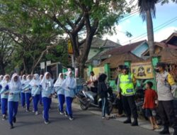 Polres Loteng Lakukan Pengamanan Giat Lomba Gerak Jalan Indah Tingkat SMP/MTs, SMA/MA