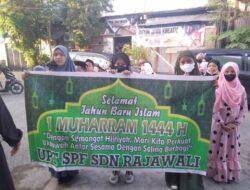Siswa UPT SPF SDN Rajawali Makassar Ikuti Karnaval 1 Muharam 1444 H di Lapangan Karebosi