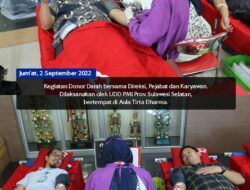 Bantu PMI Sediakan Stok Darah, PDAM Makassar Rutin Gelar Donor Darah.