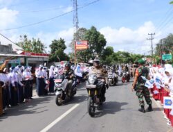 Kapolres Loteng ikuti Pengibaran dan Kirab Bendera Pataka Kabupaten Lombok Tengah