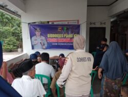 Kasi Dokkes Dampingi Biddokes Polda NTB Berikan Pelayanan Kesehatan Gratis Bagi Warga Terdampak Banjir*