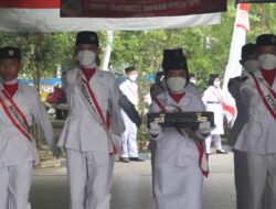 Kegiatan Upacara Peringatan Kemerdekaan RI Ke-77 di UPT SPF SMP Negeri 17 Makassar Tahun 2022