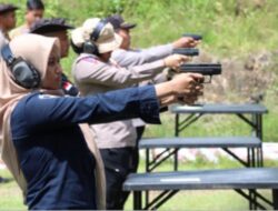 Polres Lombok Barat Gelar Latihan Menembak, Asah Kemampuan Personel