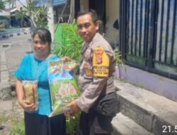 Peduli Sesama, Polsek Sumbawa Kembali Berikan Bantuan Sosial Warga Desa Kerato