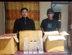 Intens Rajia Jelang Nataru, Polsek Rasbar Sita Tiga Kardus Miras Jenis Arak Bali