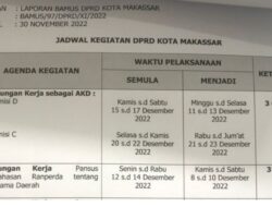 Ini Agenda Kegiatan DPRD Kota Makassar Selama Bulan Desember 2022
