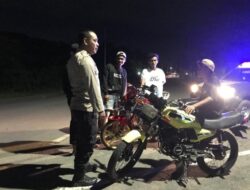 Patroli Malam, Polsek Alas Sasar Cegah Kenakalan Remaja