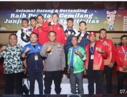 Disuport Kapolres Lombok Tengah, Atlet Biliard Meraih Medali Emas*