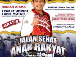 Pendaftar Jalan Sehat Anak Rakyat di Biringkanaya Capai 20 Ribu, Hadiah Utamanya Umroh dan Motor