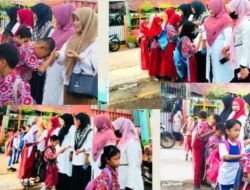 UPT SPF SDN Maricaya II Makassar, Kepsek Bersama Guru Jemput Siswa di Gerbang Sekolah   