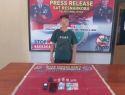 Simpan Empat Poket Sabu, Pria Asal Kota Bima ini Disergap Tim Opsnal Sat Resnarkoba Polres Bima Kota