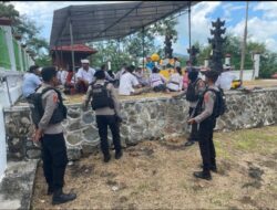Indahnya Toleransi, Polres Bima Kota Patroli Sambang  di Pura Saat Umat Hindu Prosesi Ibadah Nyepi