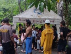 Anggota Polsek Brang Rea KSB Bersama Pengelola Ai Mual Evakuasi Korban Terjebak Air Sungai