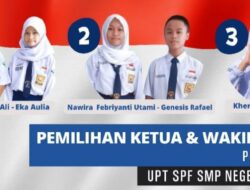 UPT SPF SMPN 45 Makassar Gelar Pemilihan Ketua OSIS dan Wakil Ketua OSIS dengan Mengenalkan Konsep Pemilu