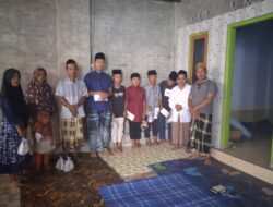 Nikmat Berbagi di Bulan Ramadhan, Ketua PJK Bersatu Desa Pengenjek  Santuni Anak Yatim dan Orang Tua Jumpo