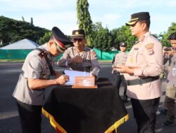 Kapolres Lombok Tengah Pimpin Upacara Sertijab PJU dan Kapolsek Jajaran