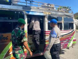 Jelang Operasi Ketupat Rinjani 2023,TNI dan Polri di KSB Lakukan Pemeriksaan Kendaraan di Pelabuhan Tano