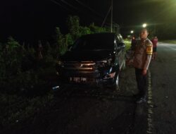 Anggota Polsek Poto Tano Lakukan Beberapa Tindakan Terhadap Laka Lantas Di Desa Senayan