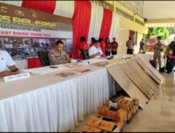 Ungkap Hasil Operasi Penyakit Masyarakat, Polda NTB Gelar Press Release Ops Pekat Rinjani 2023