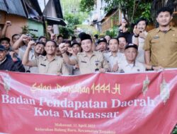 Hari ke 20 Ramadhan, Bapenda Makassar Berbagi Sembako di Beberapa Kelurahan di Makassar