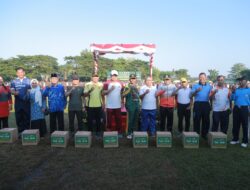 Sinergitas TNI – POLRI dan PEMDA NTB Gelar Olah Raga Bersama Jelang HUT Bhayangkara ke-77