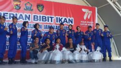 Polairud Polda NTB Salurkan 77 Ribu Bibit Ikan Kepada Kelompok Nelayan Jelang Hari Bhayangkara ke 77