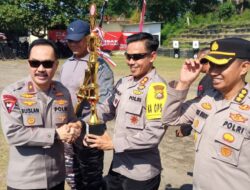 Meriahkan Hari Bhayangkara ke 77, Kapolres Lombok Utara Turut Uji Ketangkasan Menembak