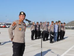 Polres Loteng dan Polda NTB Lakukan Apel Pengamanan Event Fim Asia Road Racing Championsip Tahun 2023