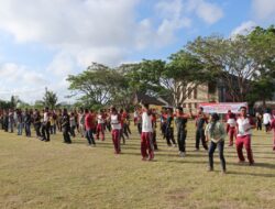 Kapolres Loteng Laksanakan Olahraga Bersama PJU dan Awak Media.
