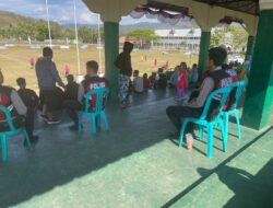 Sat Samapta Polres Sumbawa Barat Lakukan Pengamanan Pertandingan Sepak Bola LIGA KSB 2023.