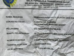Proyek Halte Das Gunung Senujuh Kontraktor, PPK dan Konsultan Harus Bertanggung Jawab.