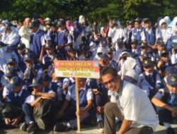 100 Siswa UPT SPF SMPN 54 Sukseskan Apel Pelajar SMP Se Kota Makassar