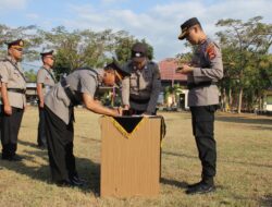 Kapolres  Pimpin Gelar Apel Sertijab 8 PJU di Jajaran Polres Lombok Utara