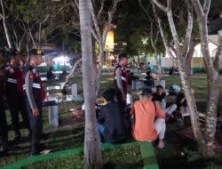 Upaya Mencegah Gangguan Kamtibmas Anggota Samapta Polres Sumbawa Barat Lakukan Patroli Skala Besar