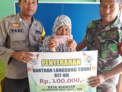 Bhabinkamtibmas Dan Babinsa Desa Kiantar Dampingi Pemdes Salurkan BLT – DD Tahun Anggaran 2023