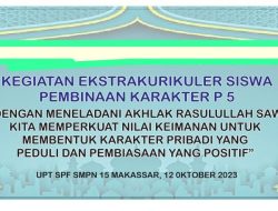 Lewat Eskul P5, UPT SPF SMPN 15 Makassar Bangun Karakter Siswa