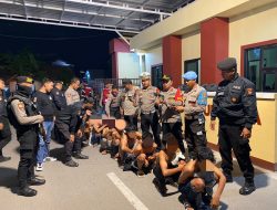 KRYD Malam Minggu, Polres Sumbawa Amankan Sejumlah Remaja Bawa Ketapel Panah