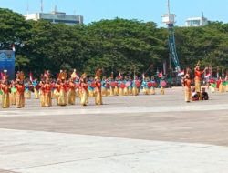 Meriahkan HUT RI ke-78, Pelajar UPT SPF SMPN 46 Makassar Tampilkan Tari Kolosal