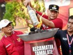 Kirab Obor Pekan Olahraga Kota Makassar 2023, Diterima Langsung Oleh Camat Tamalate