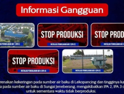 Distribusi Air Bersih PDAM Makassar Terhenti Sementara dikarenakan Sungai Jeneberang Kering