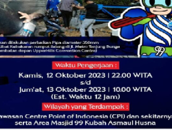 Di Tanjung BungaDistribusi Air Terganggu karena Ada Perbaikan Pipa PDAM Sampaikan Permohonan Maaf