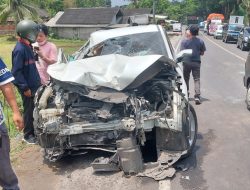 Sat Lantas Polres Loteng Laksanakan Olah TKP Laka Lantas Di Jalan umum Desa Aik Darek