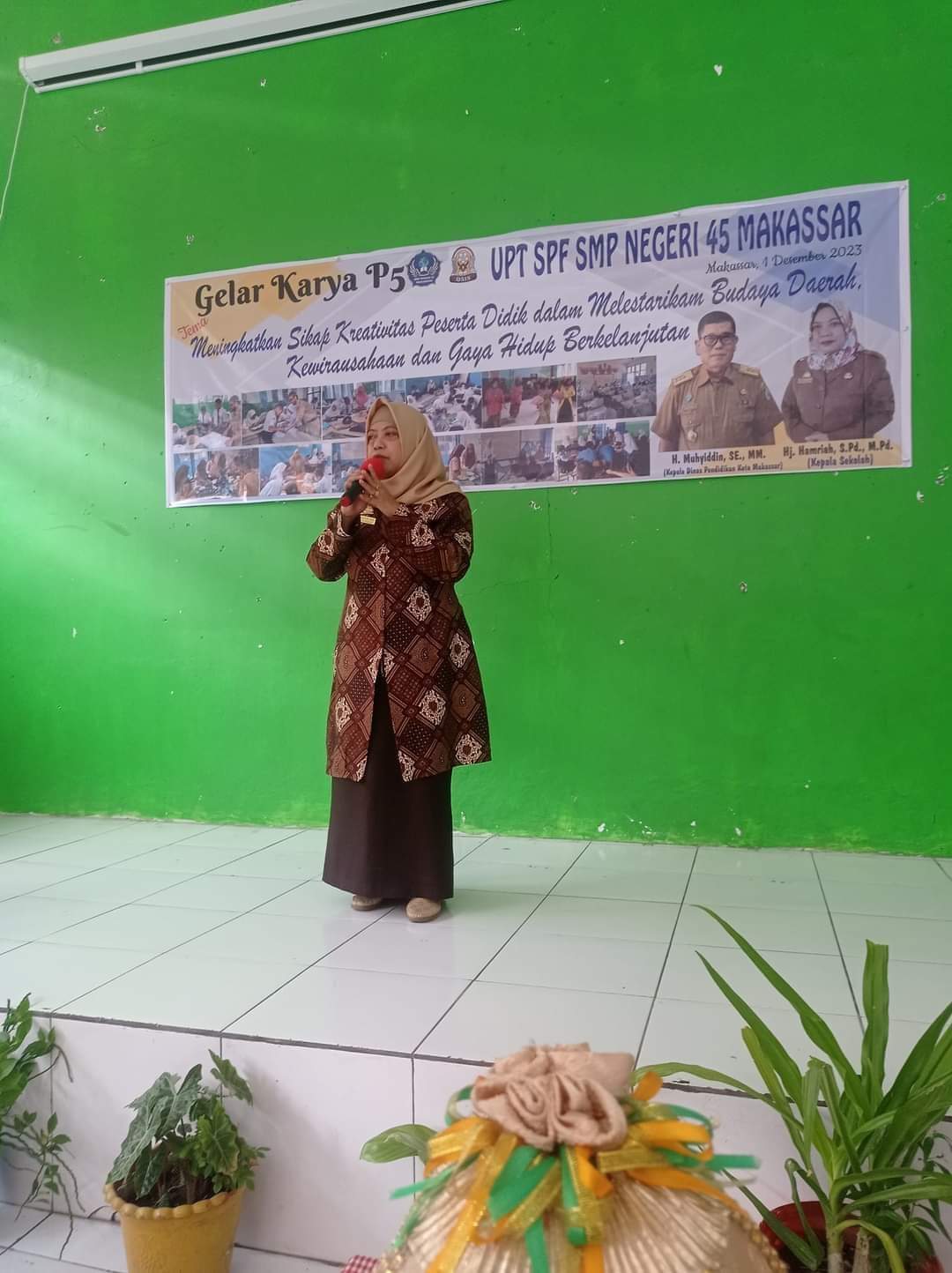 Upt Spf Smpn 45 Makassar Gelar Karya P5 Dengan Mengusung Tema Kearifan